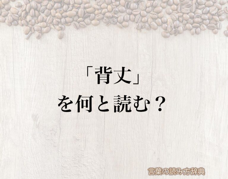 「背丈」の読み方と意味とは？「せたけ」と「せじょう」のどちら？正しい読み方について詳しく解釈 | 言葉の読み方辞典