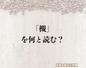木へんに規で「槻」の読み方とは?使い方など簡単に解釈 | 言葉の読み方辞典